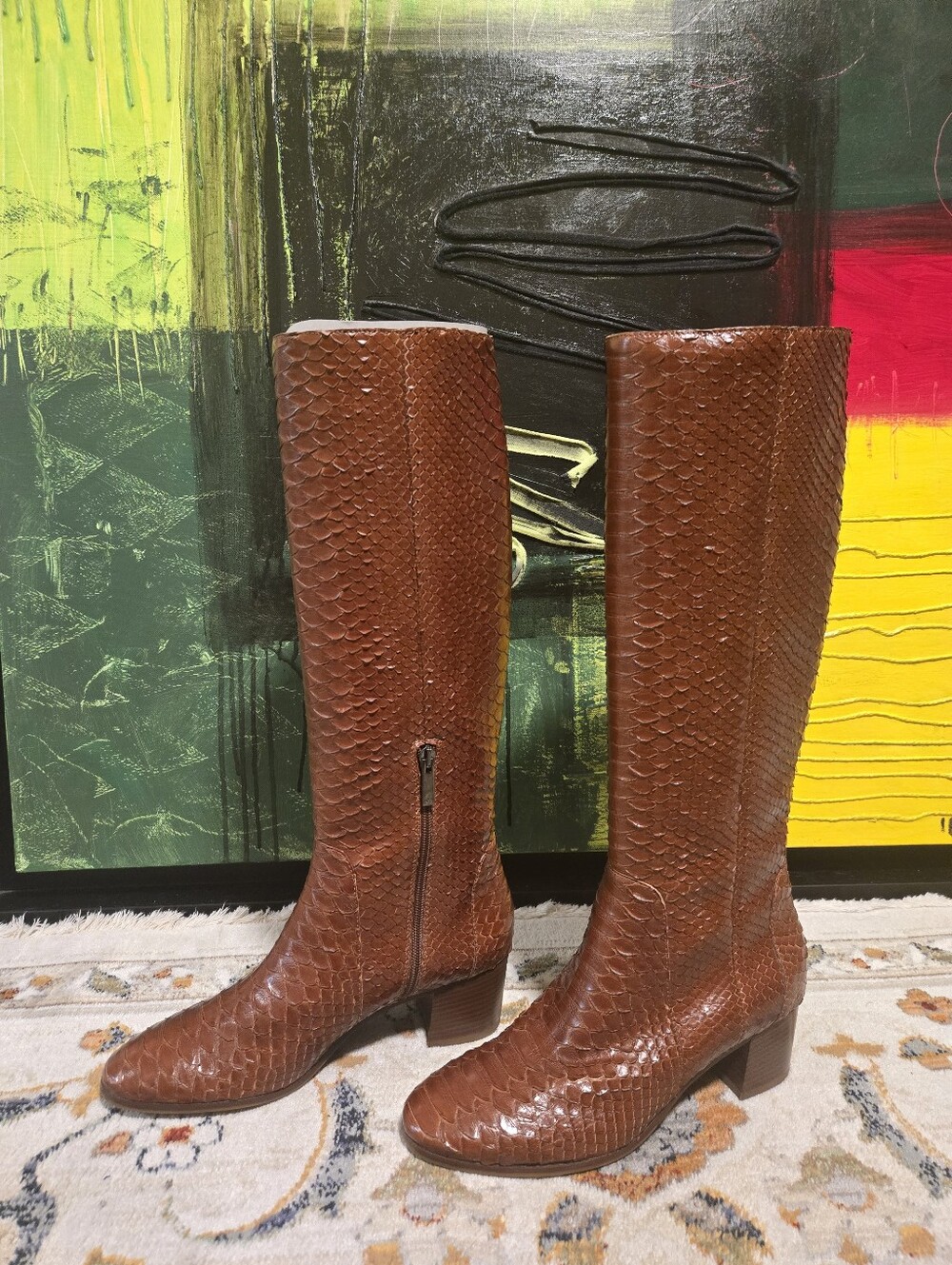 Aquatalia Python Riding Boots